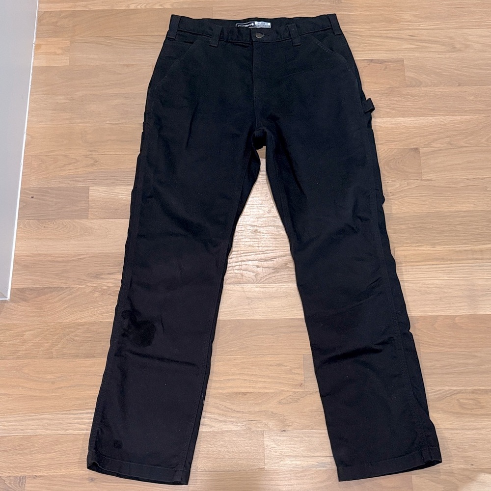 Carhartt Men's Washed Twill Relaxed Fit Utility Work Pant - Black